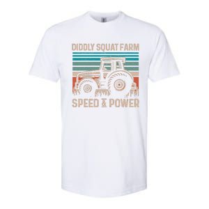 Tractor Diddly Squat Farm Speed And Power Fathers Day Tractor Dad Softstyle CVC T-Shirt