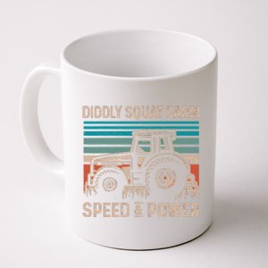 Tractor Diddly Squat Farm Speed And Power Fathers Day Tractor Dad Coffee Mug