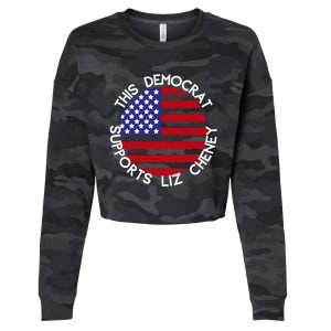 This Democrat Supports Liz Cheney Republican Trendy Gift Cropped Pullover Crew