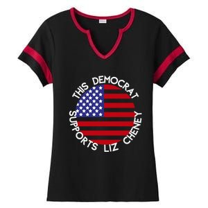 This Democrat Supports Liz Cheney Republican Trendy Gift Ladies Halftime Notch Neck Tee