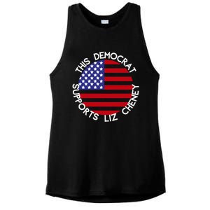 This Democrat Supports Liz Cheney Republican Trendy Gift Ladies PosiCharge Tri-Blend Wicking Tank