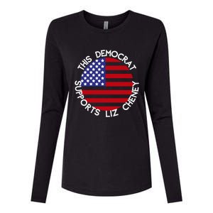 This Democrat Supports Liz Cheney Republican Trendy Gift Womens Cotton Relaxed Long Sleeve T-Shirt