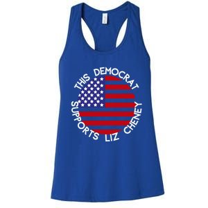 This Democrat Supports Liz Cheney Republican Trendy Gift Women's Racerback Tank