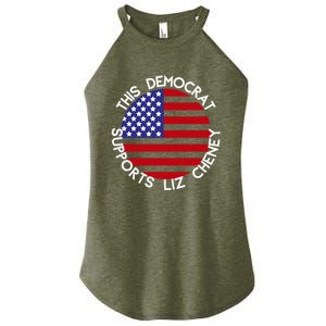 This Democrat Supports Liz Cheney Republican Trendy Gift Women's Perfect Tri Rocker Tank