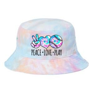 Tie Dye Softball For Teen Girls Peace Love Play Softball Gift Tie Dye Newport Bucket Hat