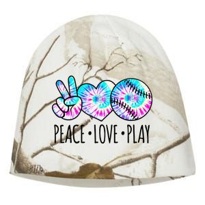 Tie Dye Softball For Teen Girls Peace Love Play Softball Gift Kati - Camo Knit Beanie