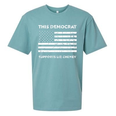 This Democrat Supports Liz Cheney Gift Sueded Cloud Jersey T-Shirt