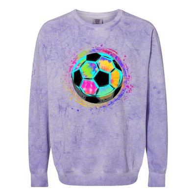 Tie Dye Soccer Ball For All Soccer Lovers Colorblast Crewneck Sweatshirt