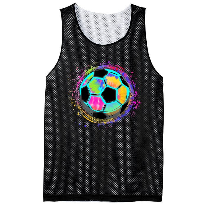 Tie Dye Soccer Ball For All Soccer Lovers Mesh Reversible Basketball Jersey Tank