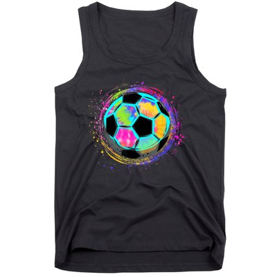 Tie Dye Soccer Ball For All Soccer Lovers Tank Top