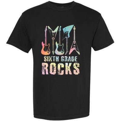 Tie Dye Sixth Grade Rocks Teacher Garment-Dyed Heavyweight T-Shirt