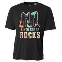 Tie Dye Sixth Grade Rocks Teacher Cooling Performance Crew T-Shirt