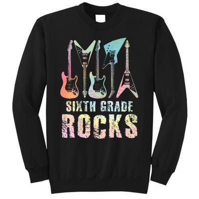 Tie Dye Sixth Grade Rocks Teacher Sweatshirt