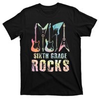 Tie Dye Sixth Grade Rocks Teacher T-Shirt