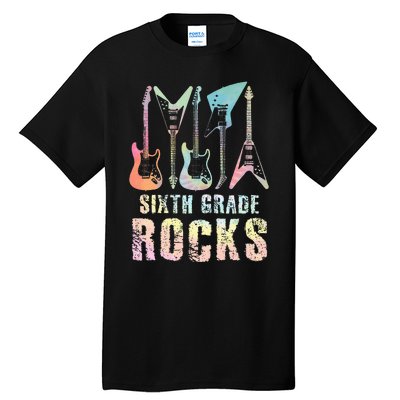 Tie Dye Sixth Grade Rocks Teacher Tall T-Shirt