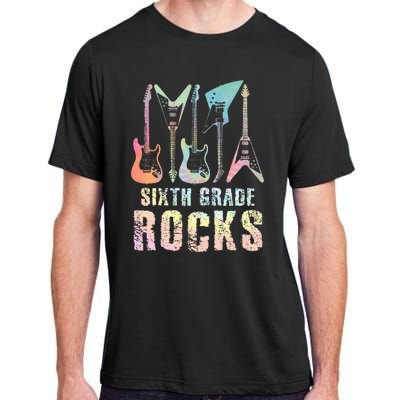 Tie Dye Sixth Grade Rocks Teacher Adult ChromaSoft Performance T-Shirt