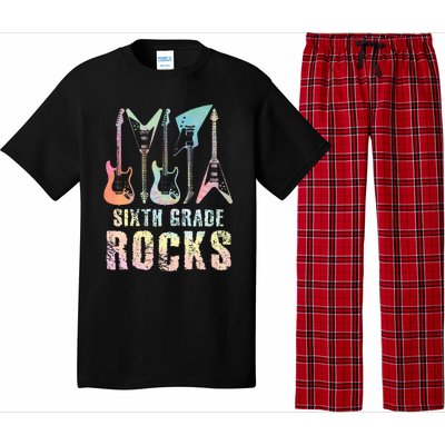 Tie Dye Sixth Grade Rocks Teacher Pajama Set