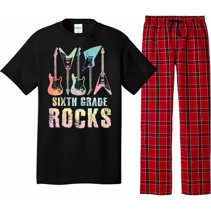 Tie Dye Sixth Grade Rocks Teacher Pajama Set