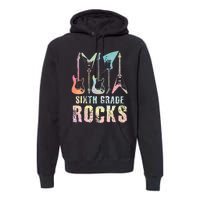 Tie Dye Sixth Grade Rocks Teacher Premium Hoodie