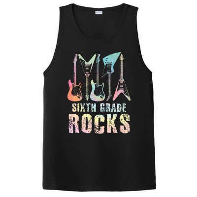 Tie Dye Sixth Grade Rocks Teacher PosiCharge Competitor Tank