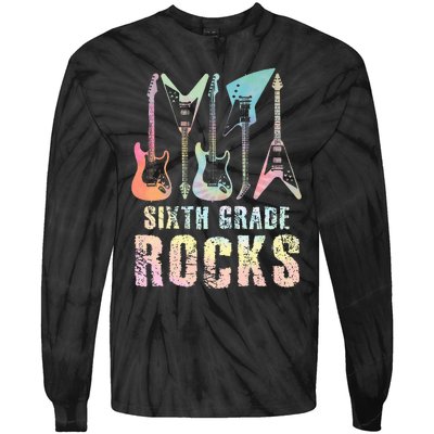 Tie Dye Sixth Grade Rocks Teacher Tie-Dye Long Sleeve Shirt