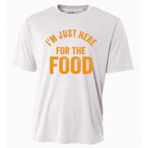 Turkey Day Shirt I'm Just Here For The Food Thanksgiving Day Cooling Performance Crew T-Shirt