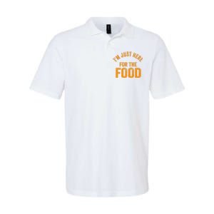 Turkey Day Shirt I'm Just Here For The Food Thanksgiving Day Softstyle Adult Sport Polo