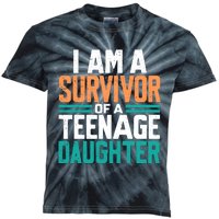 Teenage Daughter Survivor Funny Quote Fathers Day Vintage Kids Tie-Dye T-Shirt