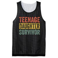 Teenage Daughter Survivor Funny Parenting Quote Mesh Reversible Basketball Jersey Tank