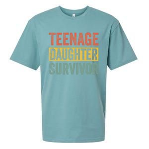 Teenage Daughter Survivor Funny Parenting Quote Sueded Cloud Jersey T-Shirt