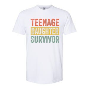 Teenage Daughter Survivor Funny Parenting Quote Softstyle CVC T-Shirt