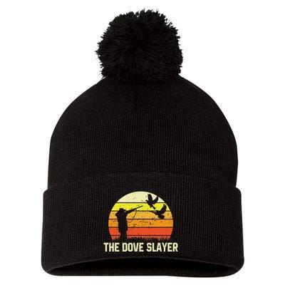 The Dove S.L.A.Y.E.R Vintage Retro Dove Hunting Pom Pom 12in Knit Beanie