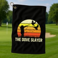 The Dove S.L.A.Y.E.R Vintage Retro Dove Hunting Golf Towel