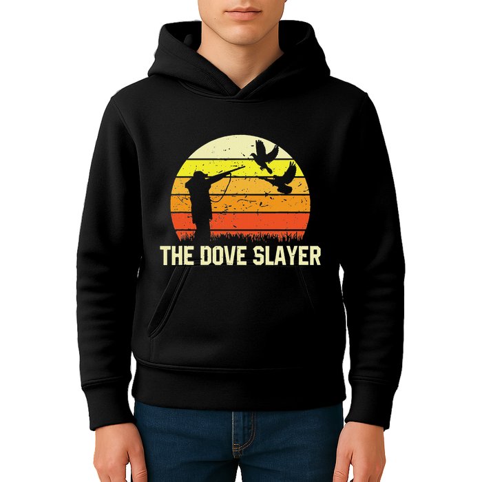 The Dove S.L.A.Y.E.R Vintage Retro Dove Hunting Kids Hoodie