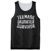 Teenage Daughter Survivor Funny Vintage Mesh Reversible Basketball Jersey Tank