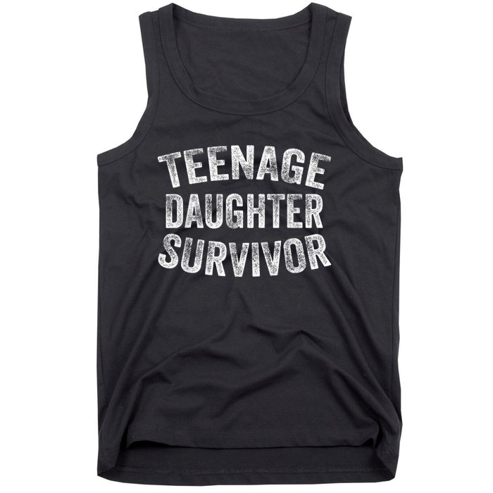 Teenage Daughter Survivor Funny Vintage Tank Top