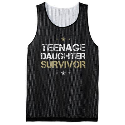 Teenage Daughter Survivor Funny Parent Mesh Reversible Basketball Jersey Tank