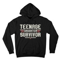 Teenage Daughter Survivor Vintage Dad Mom FatherS Day Gift Hoodie