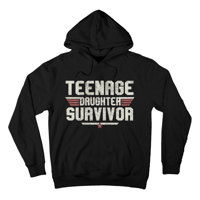 Teenage Daughter Survivor Vintage Dad Mom FatherS Day Gift Hoodie