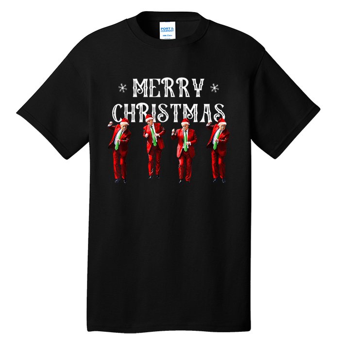 Trump Dance Santa Claus Christmas Xmas Pajamas Holiday Tall T-Shirt