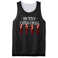 Trump Dance Santa Claus Christmas Xmas Pajamas Holiday Mesh Reversible Basketball Jersey Tank