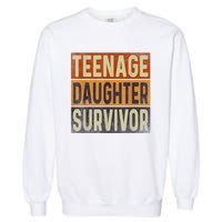 Teenage Daughter Survivor Retro Vintage Garment-Dyed Sweatshirt