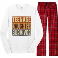 Teenage Daughter Survivor Retro Vintage Long Sleeve Pajama Set