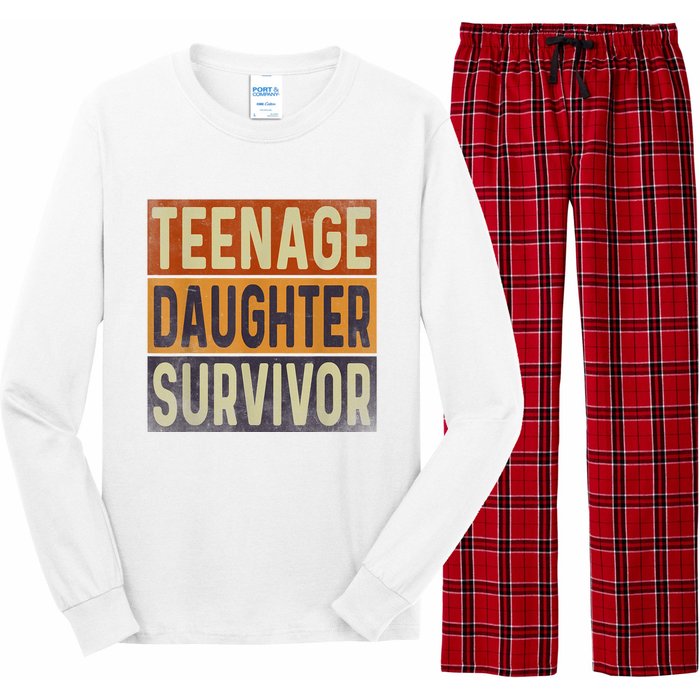 Teenage Daughter Survivor Retro Vintage Long Sleeve Pajama Set