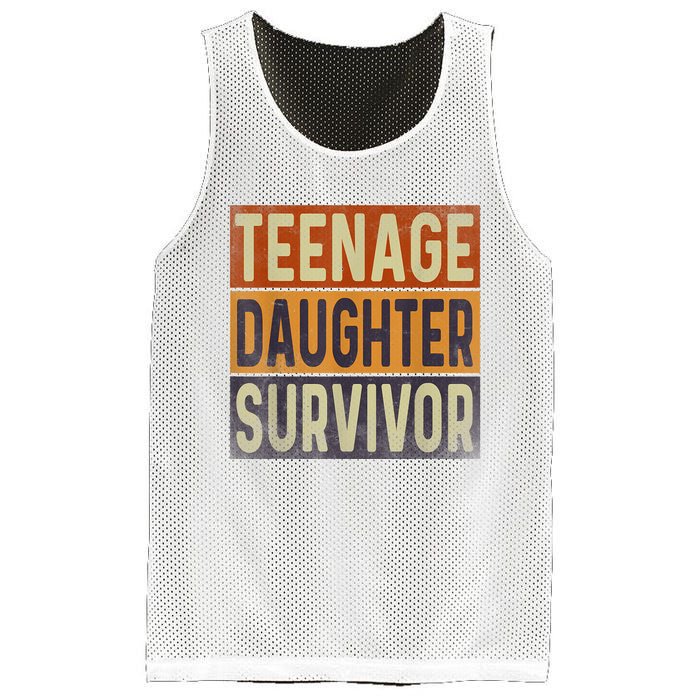 Teenage Daughter Survivor Retro Vintage Mesh Reversible Basketball Jersey Tank