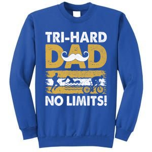 Triathlon Dad Swim Bike Run Triathlete Funny Iron Father Funny Gift Sweatshirt