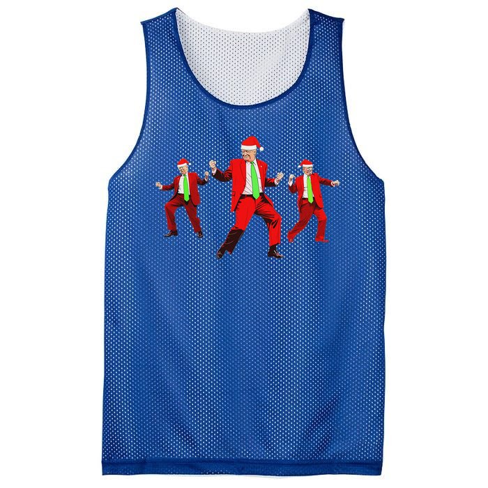 Trump Dance Santa Claus Christmas Xmas Pajamas Mesh Reversible Basketball Jersey Tank