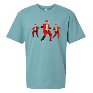 Trump Dance Santa Claus Christmas Xmas Pajamas Sueded Cloud Jersey T-Shirt