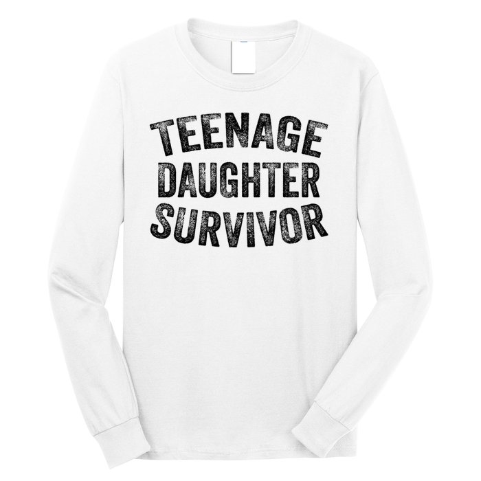 Teenage Daughter Survivor Funny Vintage Long Sleeve Shirt