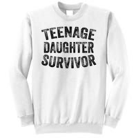 Teenage Daughter Survivor Funny Vintage Sweatshirt